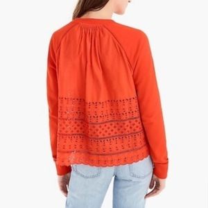 J. Crew Eyelet-back Sweatshirt